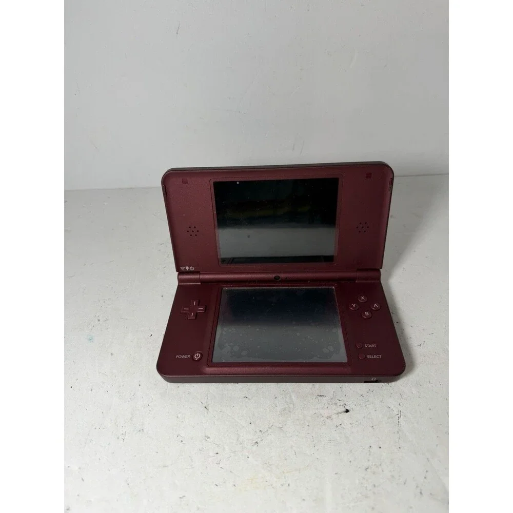 Nintendo DSi XL Wine Red Handheld Console UTL-001 W/11 Games Charger Tested